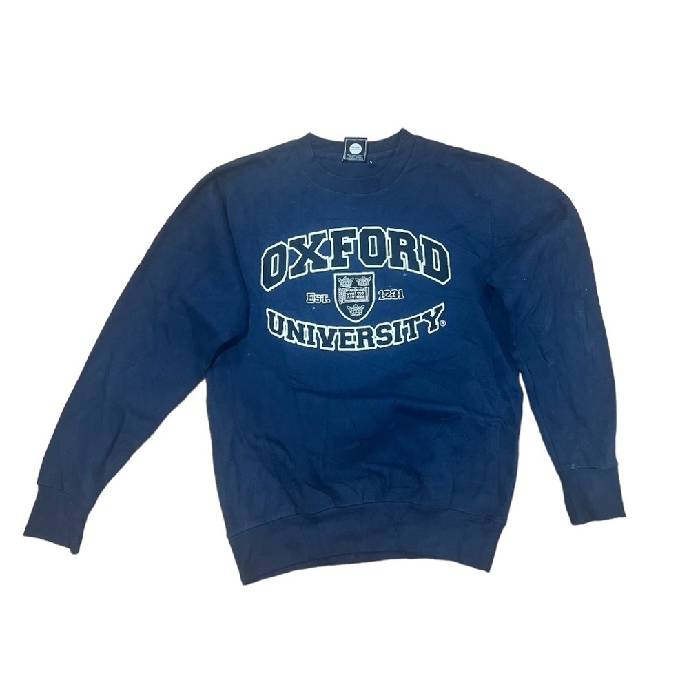 Vintage Small Men’s Oxford University Crewneck Sweatshirt Navy Blue JIT31